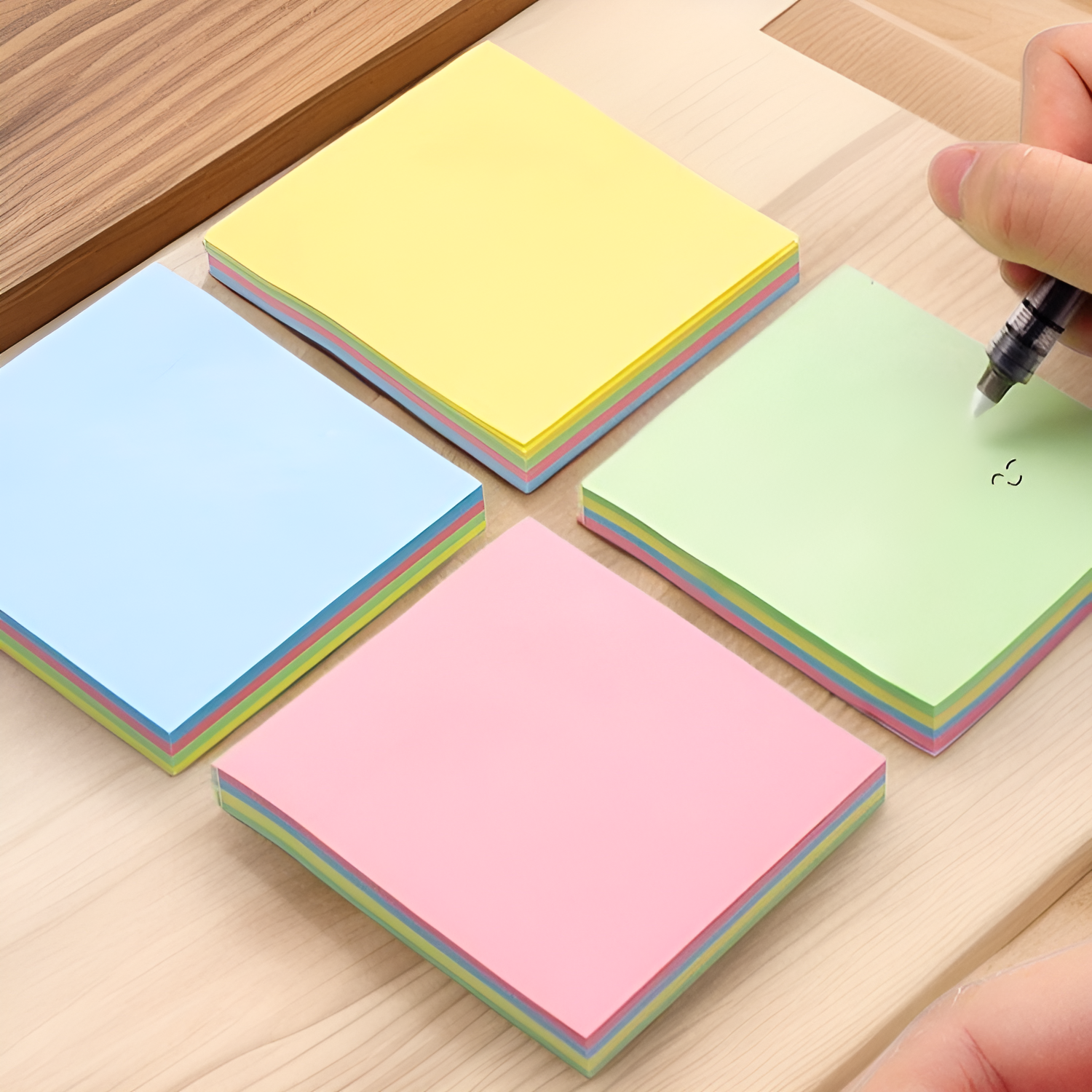 Colorful sticky notes set for school and study use