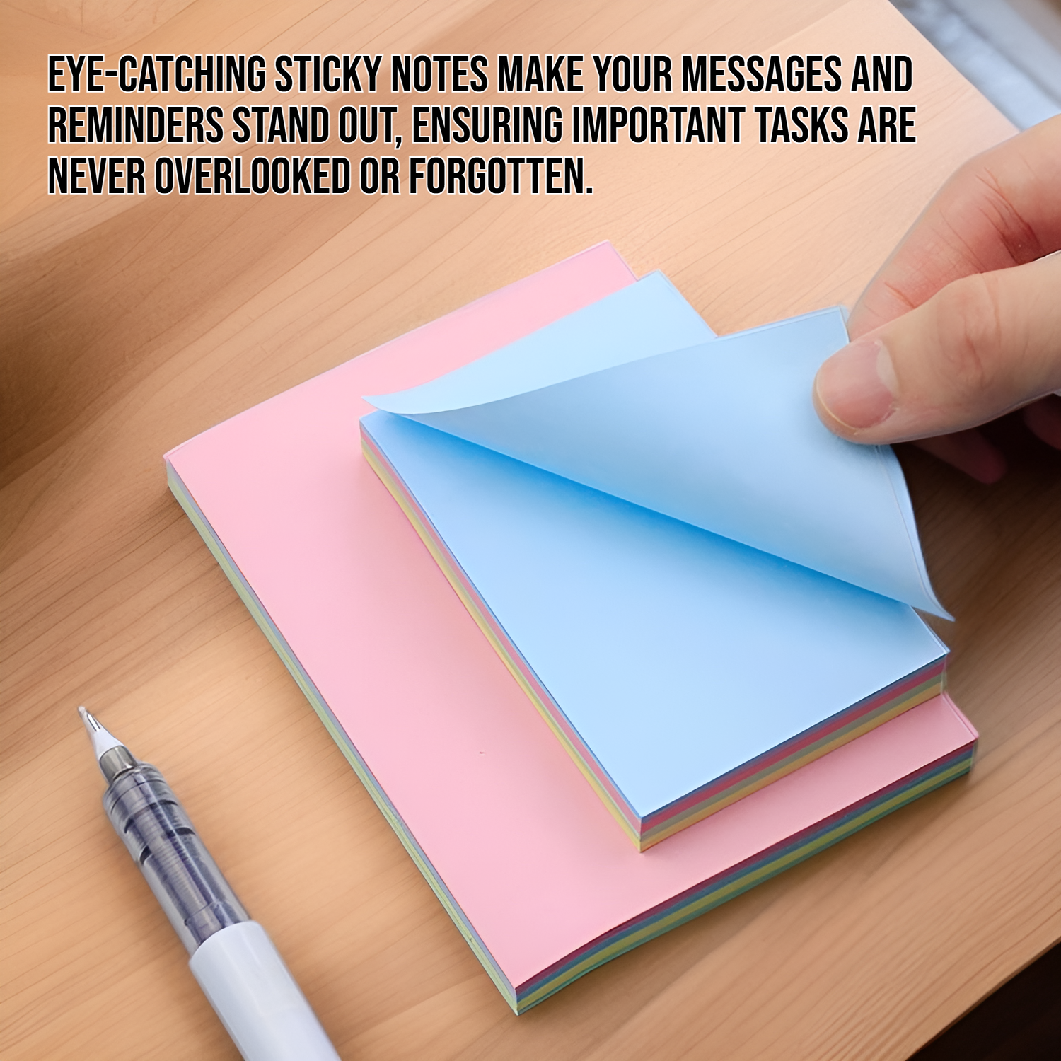 Stylish sticky notes for creative office organization