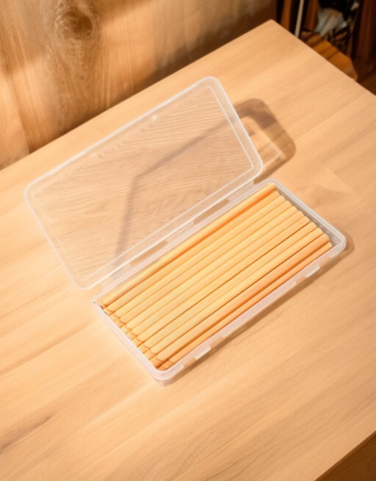 Dustproof transparent tape container for desk organization