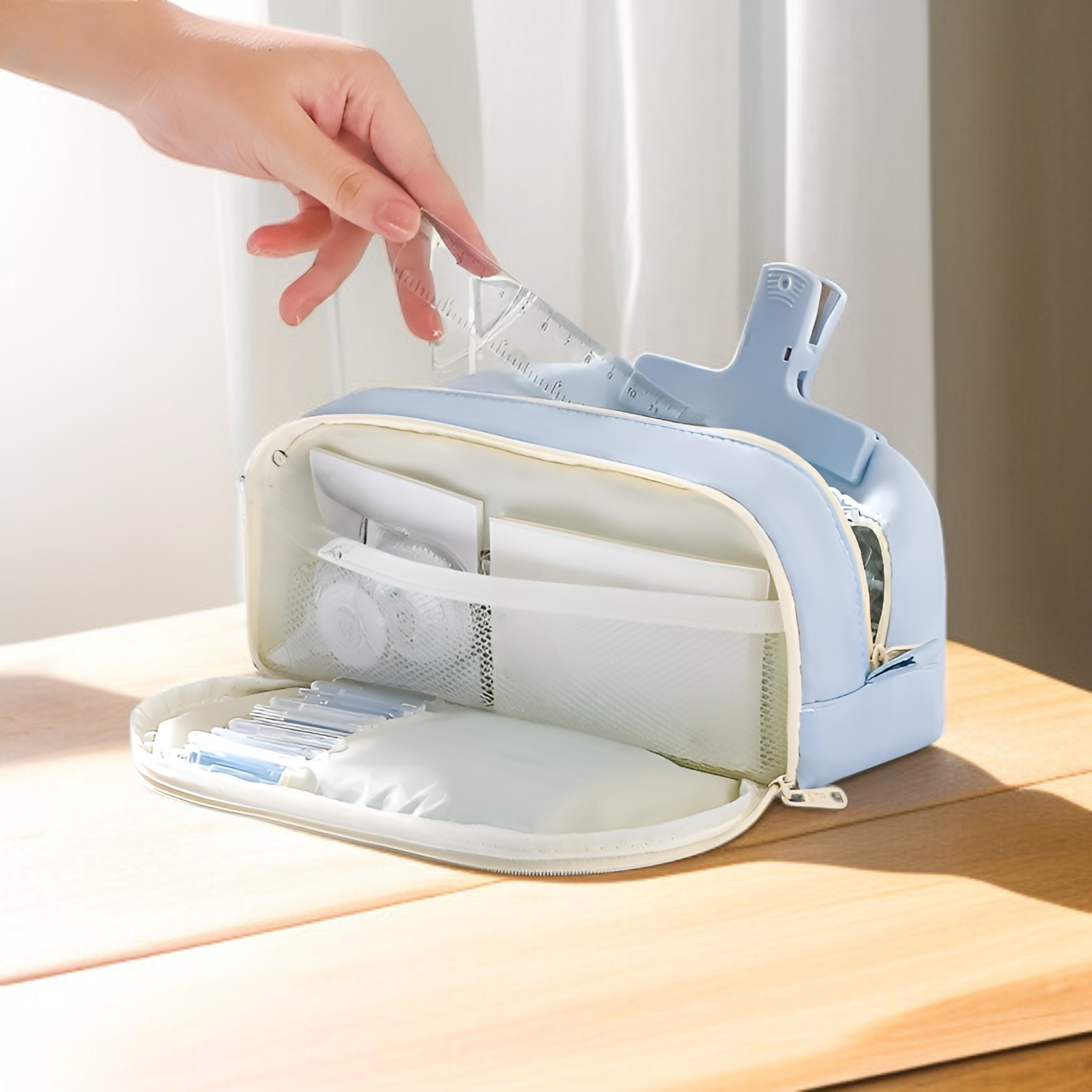 Large capacity minimalist stationery pencil case