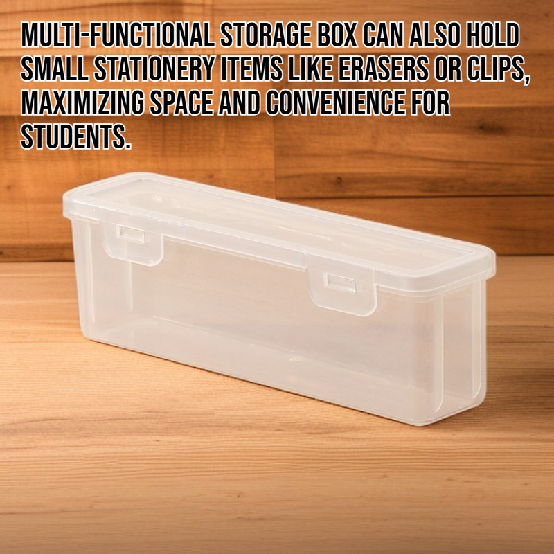 Transparent tape storage box for student stationery