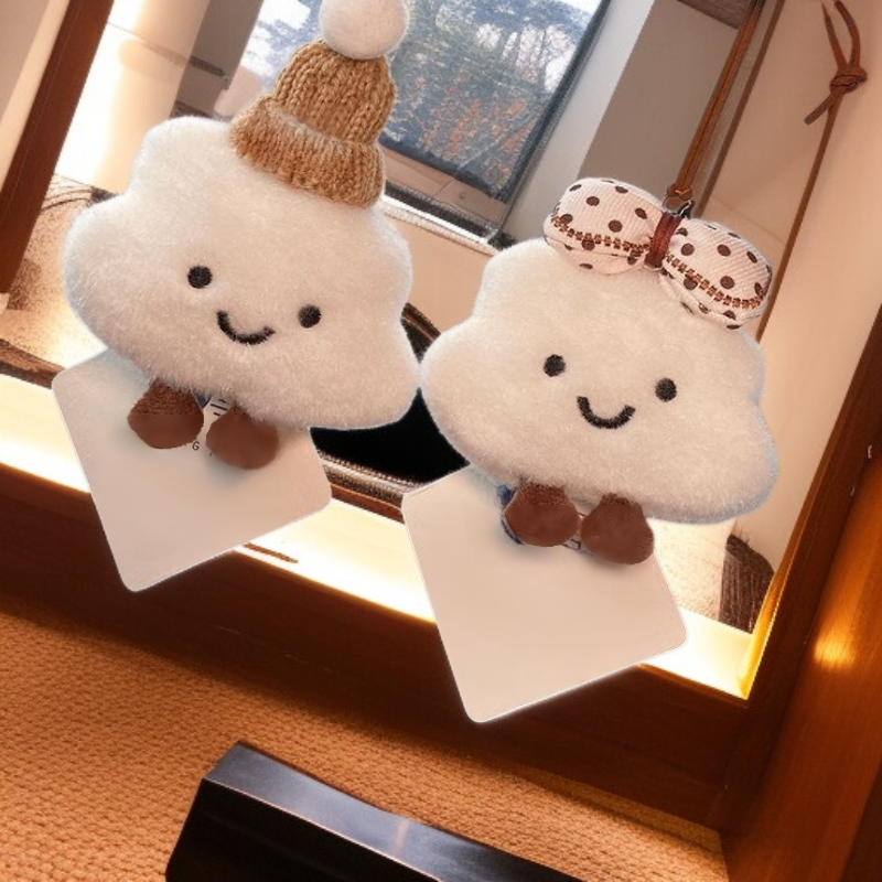 汽車後視鏡可愛雲朵香氛掛飾時尚內飾吊墜