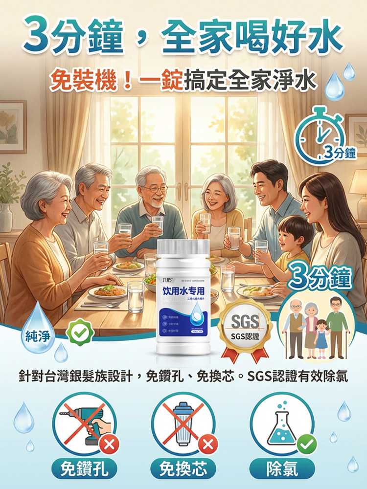 【水立淨】免裝萬用淨水濾晶片