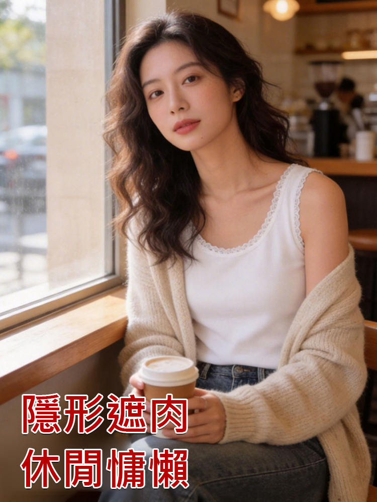 【口碑推爆】日系顯瘦王！柔膚莫代爾蕾絲萬能背心