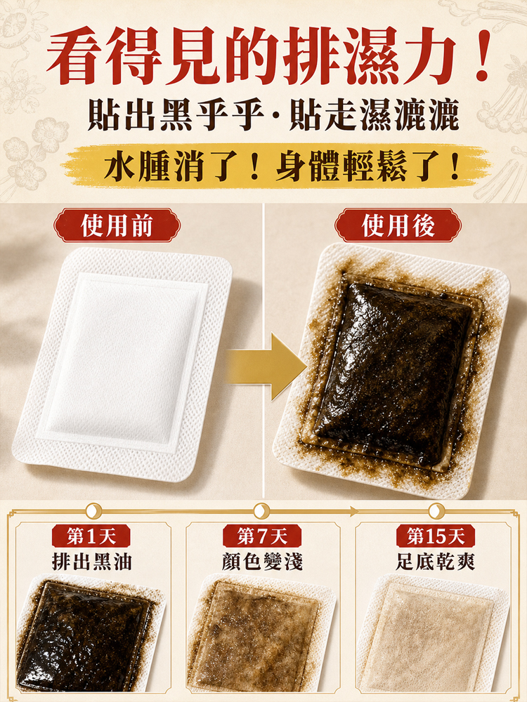 【懶人祛濕養生】元氣茯苓八珍足貼