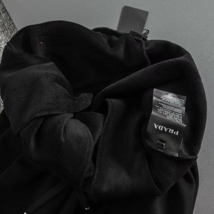 秋冬新作、刺繍入りジッパー付きメンズフリース裏地厚手パンツ