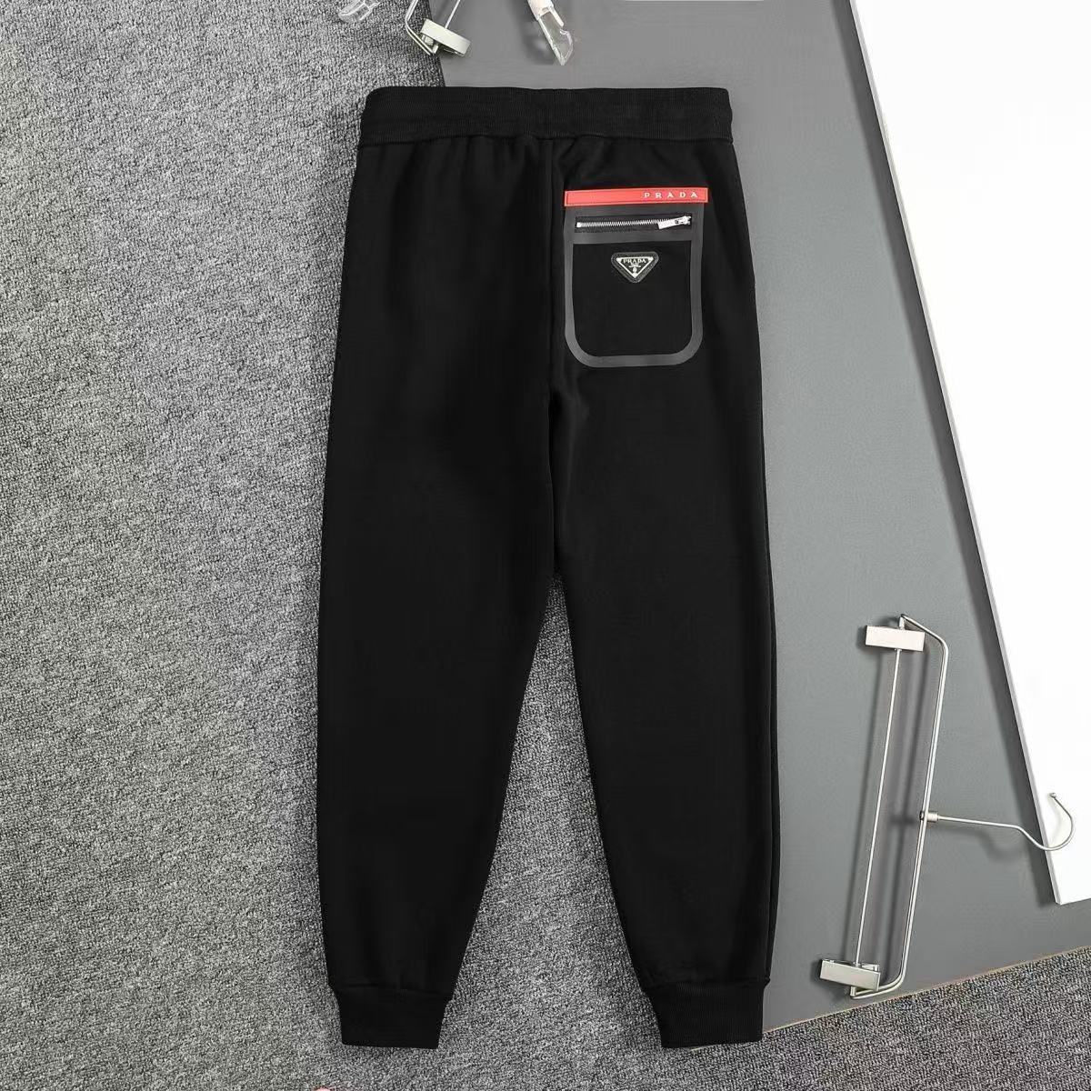 秋冬新作、刺繍入りジッパー付きメンズフリース裏地厚手パンツ