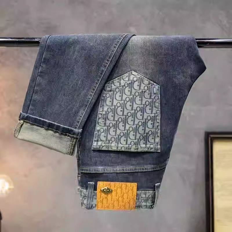 『XS-3XL』高品質 春秋 ウォッシュ加工 万能 伸縮性 メンズデニムパンツ