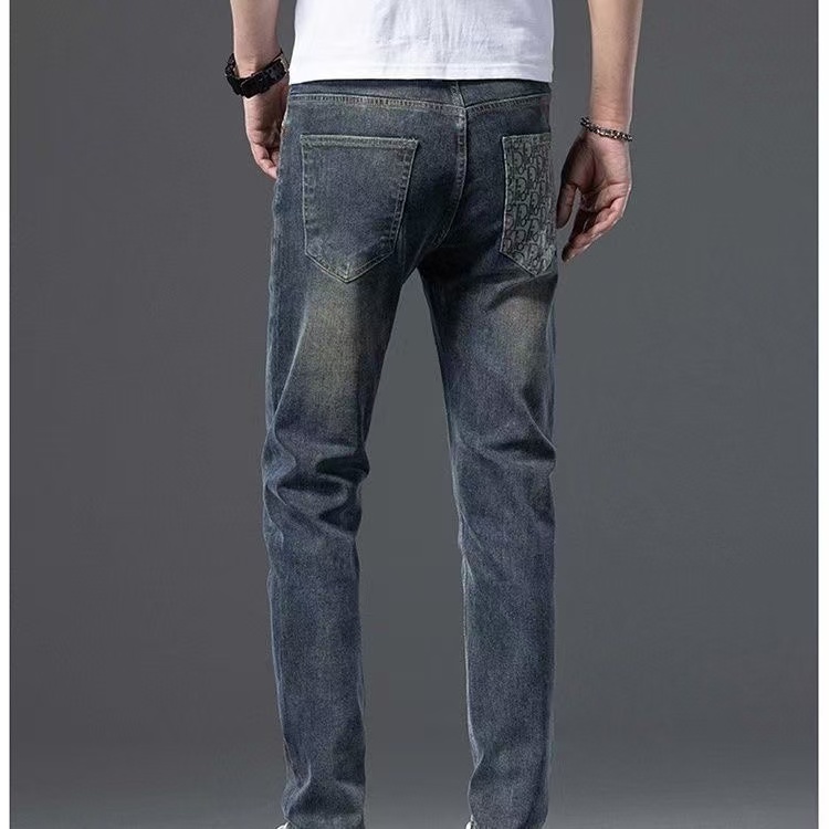 『XS-3XL』高品質 春秋 ウォッシュ加工 万能 伸縮性 メンズデニムパンツ