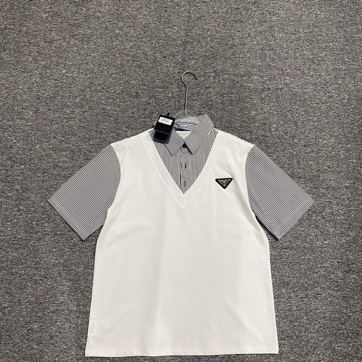 『L-5XL』夏にぴったりのストライプ柄半袖Tシャツ 着回し力抜群で男女兼用