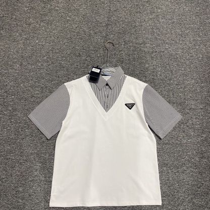 『L-5XL』夏にぴったりのストライプ柄半袖Tシャツ 着回し力抜群で男女兼用