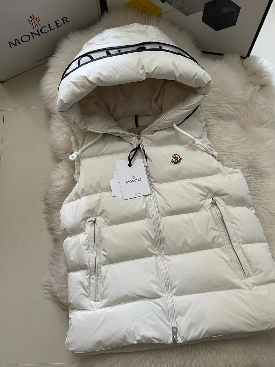 冬用ダウンベスト、フード付きショートジャケット、暖かいダウンジャケット