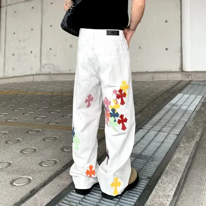 『S-3XL』2025年春夏新作 レイジーカラーパンツ 気質ジーンズ メンズ