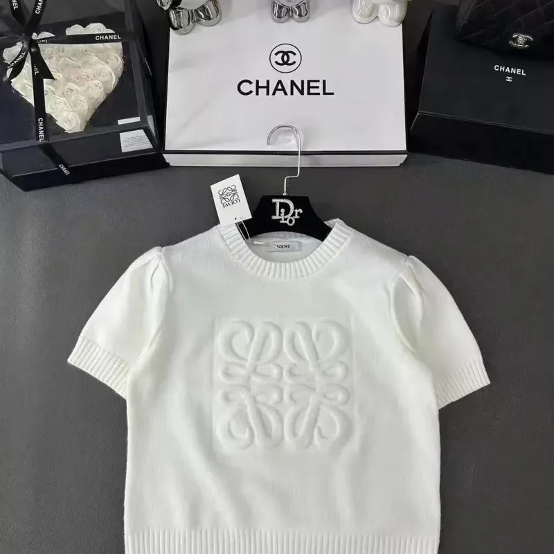 [Copy]『S-XL』優しい雰囲気 ふわふわ 快適 スタイリッシュエレガント 半袖ニットＴシャツ