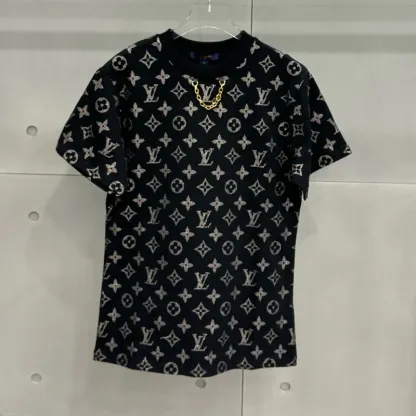 『S-L』大活躍 大人の定番 合わせやすい モード プリント チェーン 半袖 Ｔシャツ