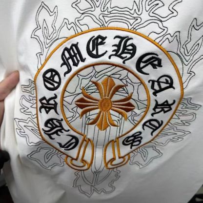 『S-2XL』男女兼用の、刺繍入りのゆったりとしたクルーネック半袖Tシャツが新登場