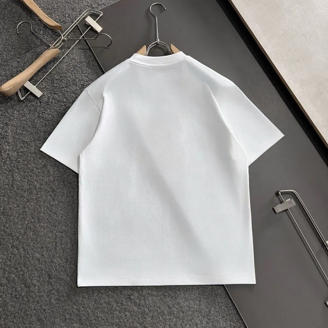 『M-3XL』新作 夏 刺繍 ユニセックス カジュアル ルーズ クルーネック 半袖 Tシャツ