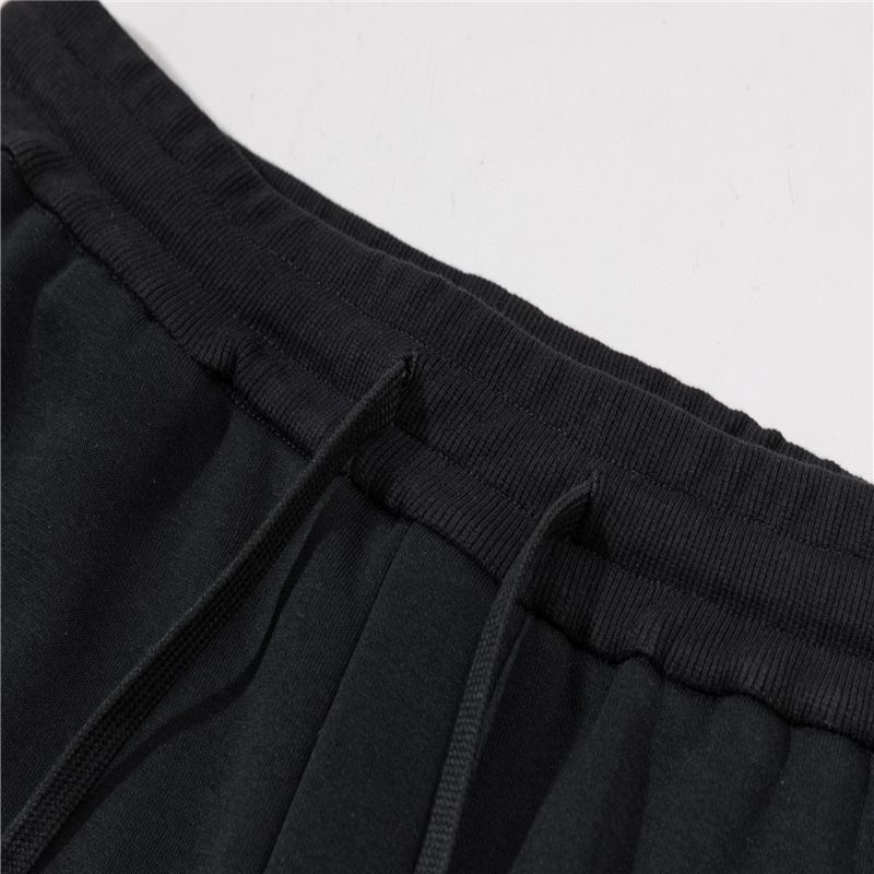 秋冬新作、刺繍入りジッパー付きメンズフリース裏地厚手パンツ