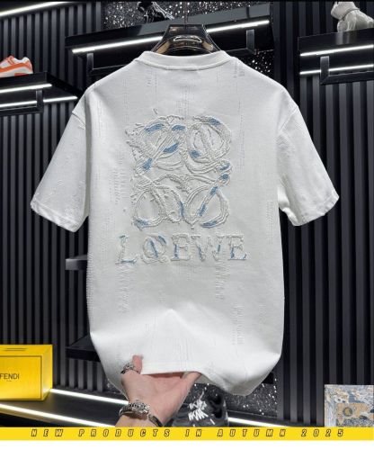 『M-4XL』メンズ刺繍入りダメージ加工半袖Tシャツ、新しい夏のラグジュアリースタイル