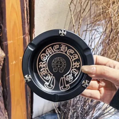 トレンディなレトロなステンレス製灰皿、大型、パーソナライズされた灰皿