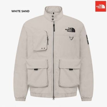 ザ・ノース・フェイスのニールトンジャケットは、ロゴ入りのハイカラーウィンドブレーカーで、カジュアルなストリートウェア風デザインが特徴です