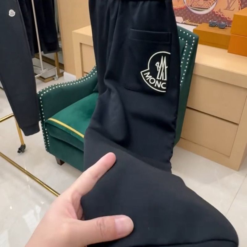 冬用フリース裏地付きメンズカジュアルパンツ、スタイリッシュなルーズフィットスウェットパンツ