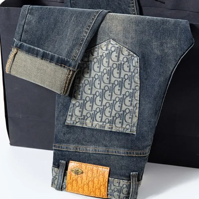 『XS-3XL』高品質 春秋 ウォッシュ加工 万能 伸縮性 メンズデニムパンツ