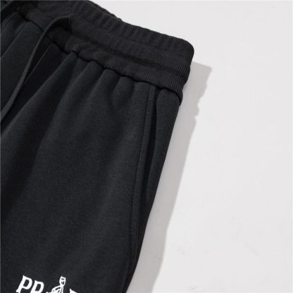 秋冬新作、刺繍入りジッパー付きメンズフリース裏地厚手パンツ