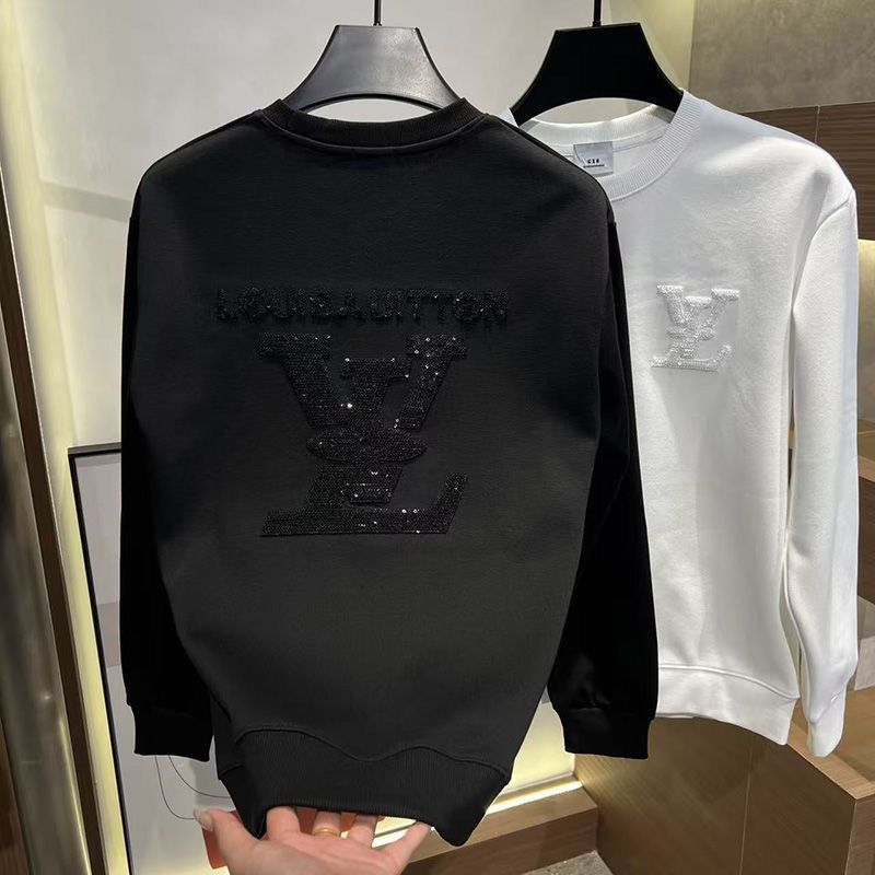 『L-4XL』メンズファッション クルーネック スウェットシャツ 刺繍入り カジュアル 長袖