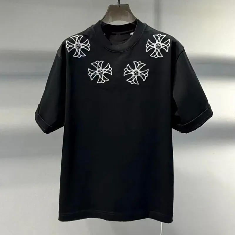 『M-3XL』大注目 大活躍 組み合わせやすい カジュアル 刺繍 半袖 Tシャツ