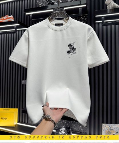 『M-3XL』新入荷メンズ 夏物 刺繍入りストリートスタイル 半袖Tシャツ