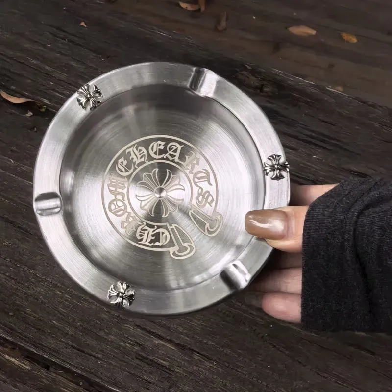 トレンディなレトロなステンレス製灰皿、大型、パーソナライズされた灰皿