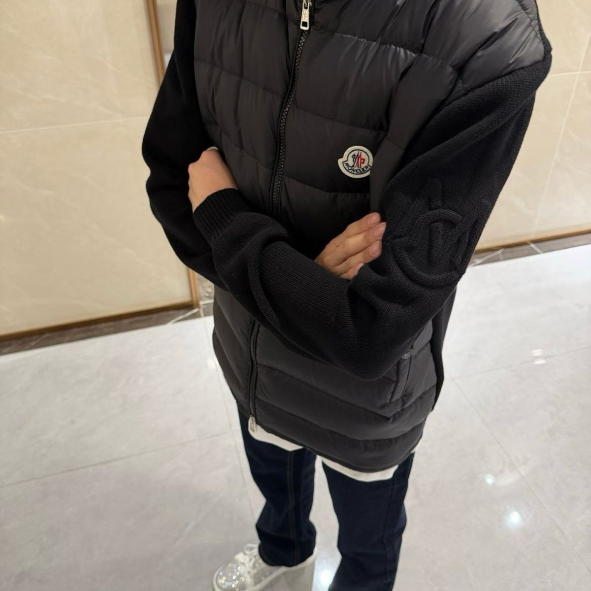 『L-5XL』新しいニットダウンジャケット、暖かい、スタンドカラー、ユニセックス、トレンディでカジュアル。