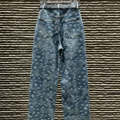 『S-XL』着心地良い 今季も大流行 モード ジャカード デニム パンツ