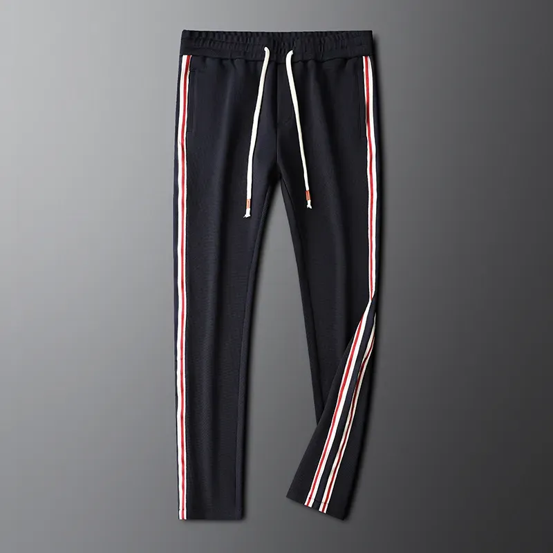 メンズ ライトラグジュアリー スポーツカジュアルパンツ 秋冬 スリムフィット ストレートレッグ スウェットパンツ