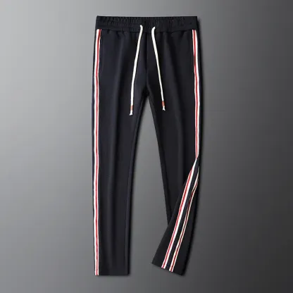 メンズ ライトラグジュアリー スポーツカジュアルパンツ 秋冬 スリムフィット ストレートレッグ スウェットパンツ