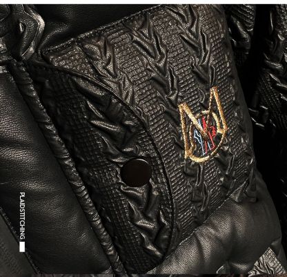 『M-4XL』男性用プレミアムダウンジャケット、厚手で暖かく防寒性のあるホワイトダックダウンコート
