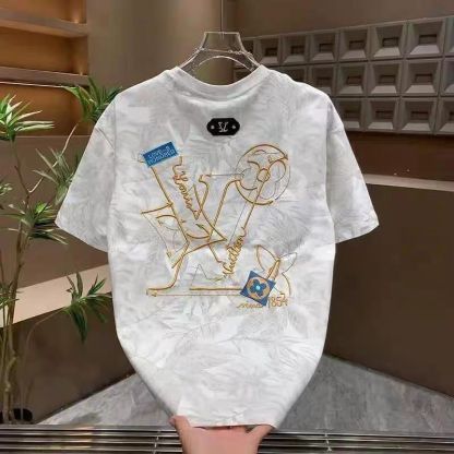 【M-4XL】カジュアルな半袖Tシャツ、おしゃれなトップス、メンズ半袖Tシャツ