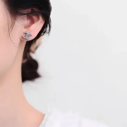 モアサナイト 925シルバー 話題沸騰中 取り入れたい ファッション セレブリティ イヤリング