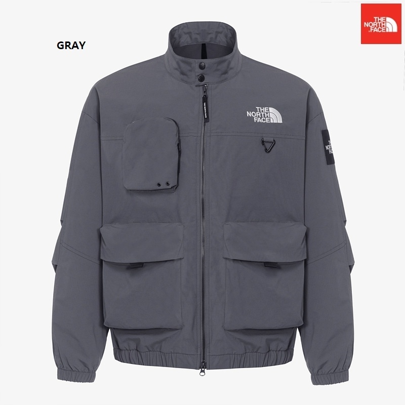 ザ・ノース・フェイスのニールトンジャケットは、ロゴ入りのハイカラーウィンドブレーカーで、カジュアルなストリートウェア風デザインが特徴です