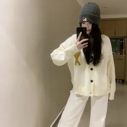 優しい雰囲気 ファッション ゆるい 柔らかい 手触り良くシンプル セーター