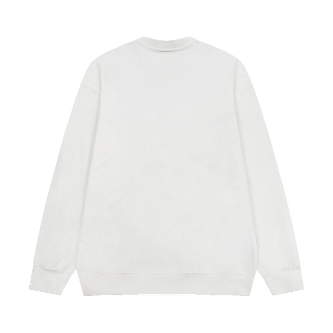 【S-3XL】新作秋冬ルーズフィットカジュアルレタークルーネックスウェットシャツ（プリント入り）、長袖、ユニセックス