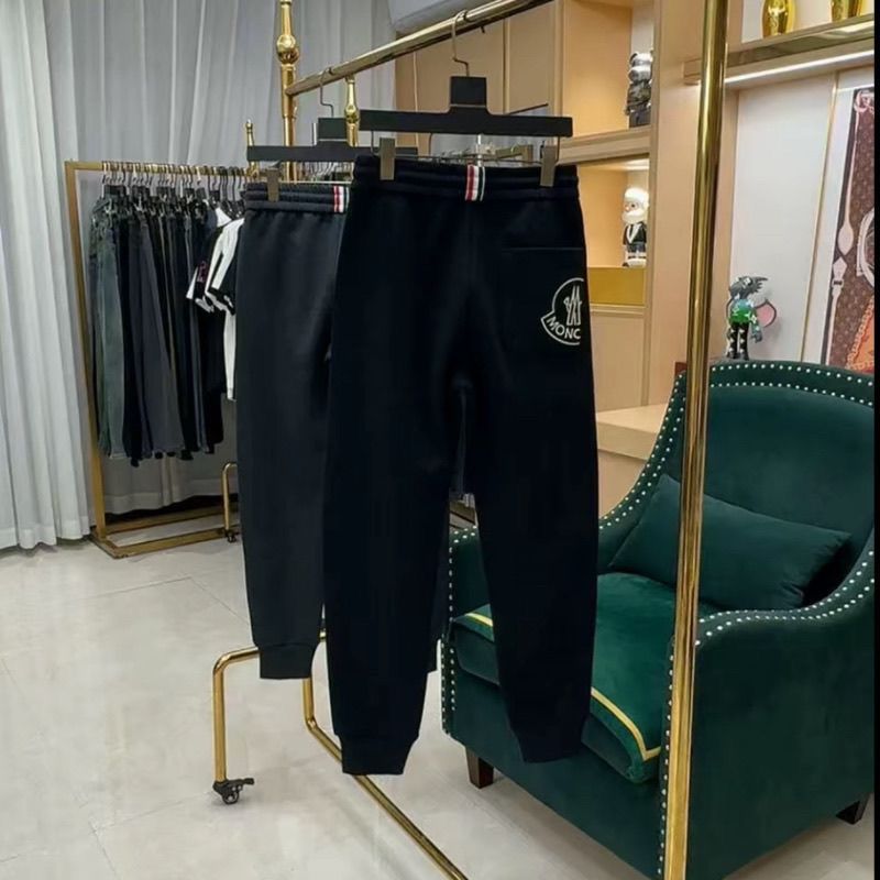 冬用フリース裏地付きメンズカジュアルパンツ、スタイリッシュなルーズフィットスウェットパンツ