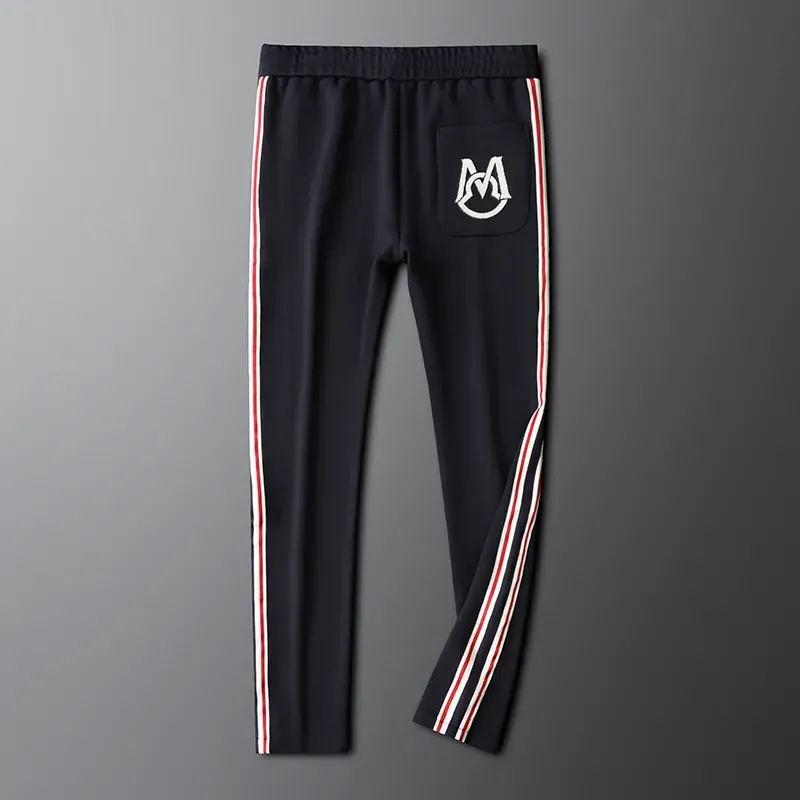 メンズ ライトラグジュアリー スポーツカジュアルパンツ 秋冬 スリムフィット ストレートレッグ スウェットパンツ