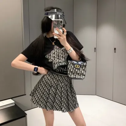 『S-L』大注目 高級感 美人度アップ フェミニン ジャカード アルファベット セットアップ