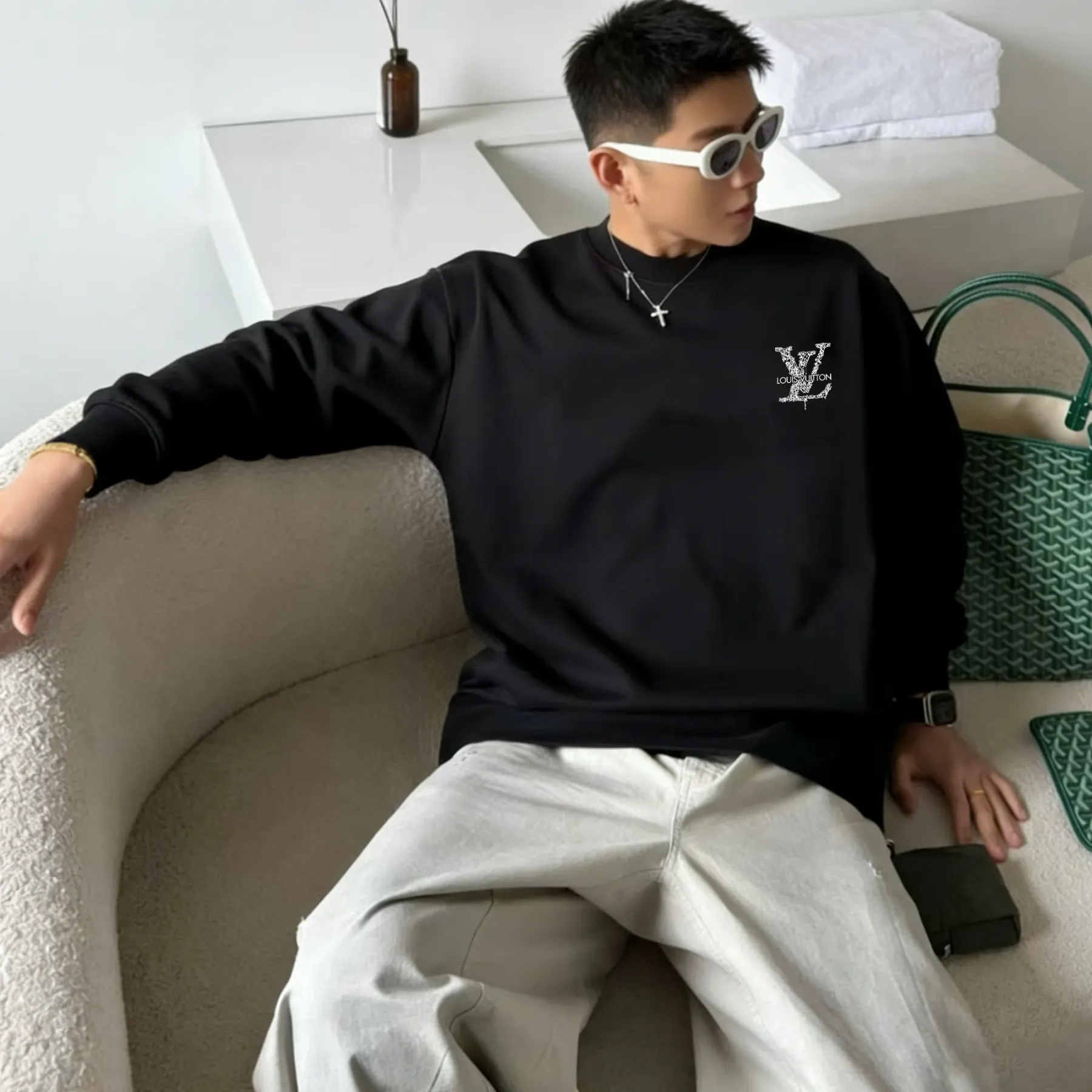 『S-5XL』大人の定番 合わせやすい ゆったり 春秋冬 プリント 快適 トレーナー