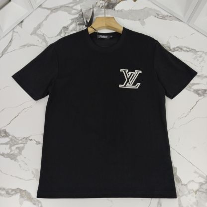 『L-4XL』刺繍文字カップル風トレンディ半袖Tシャツ