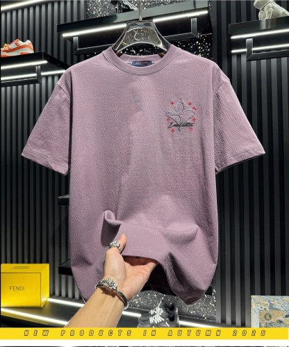 『M-3XL』メンズ刺繍入り半袖Tシャツ、通気性のあるハーフスリーブ