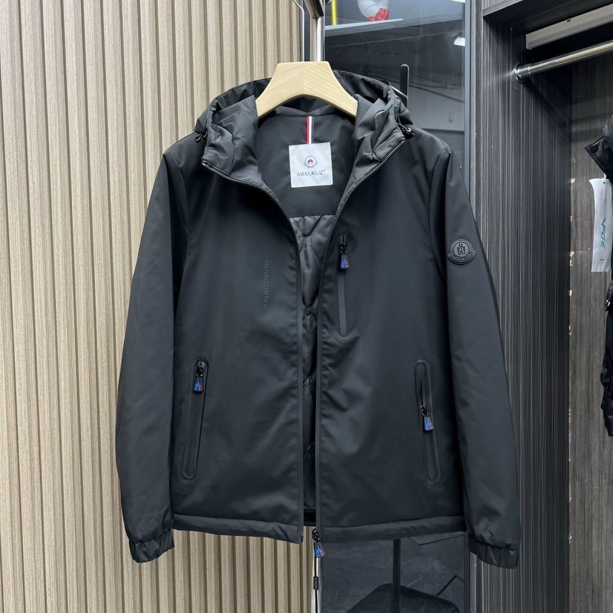 『S-5XL』メンズカジュアルウィンドブレーカー、ゆったりフード付きジャケット