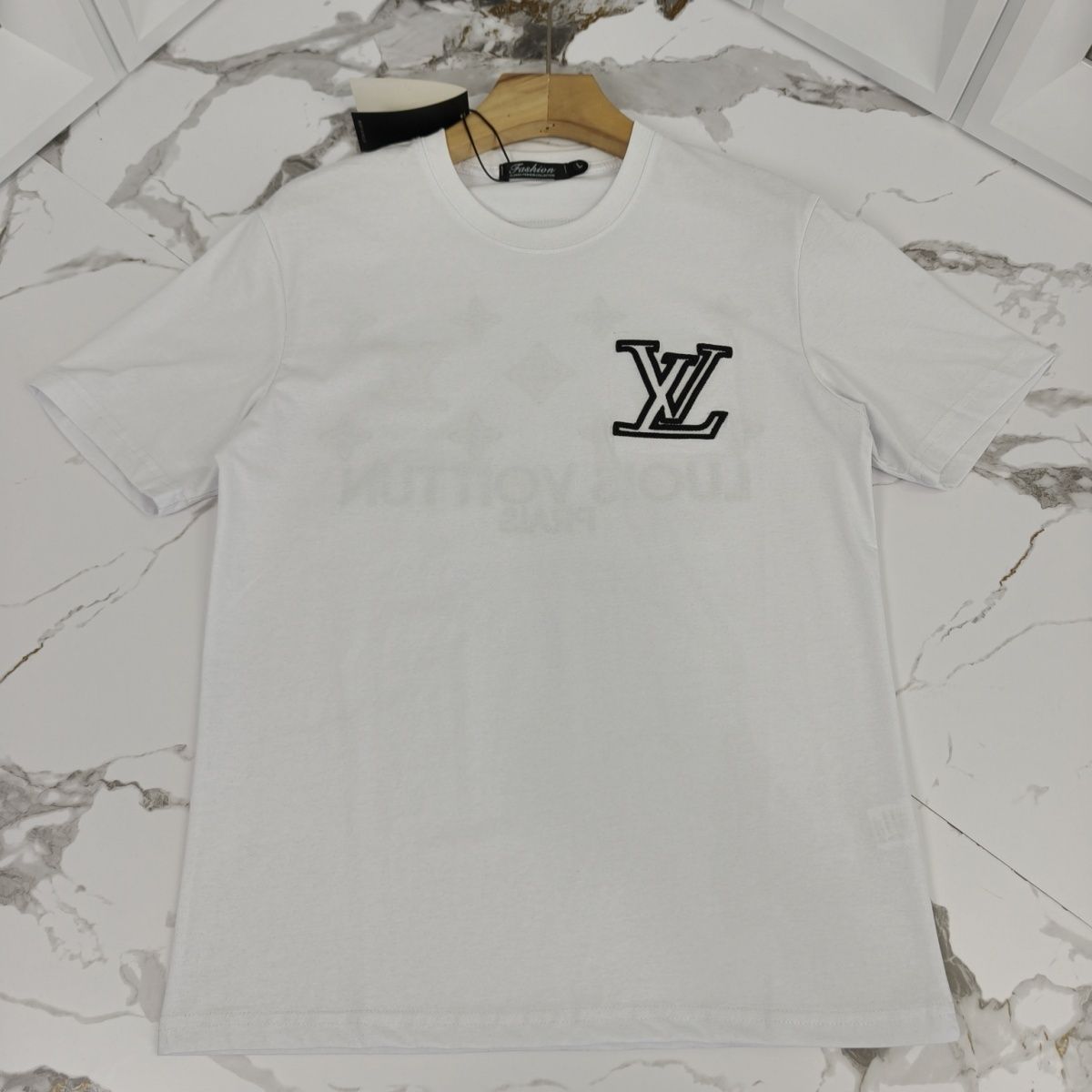 『L-4XL』刺繍文字カップル風トレンディ半袖Tシャツ